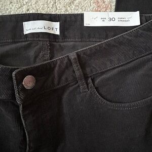 LOFT Dark Gray Corduroy Pants